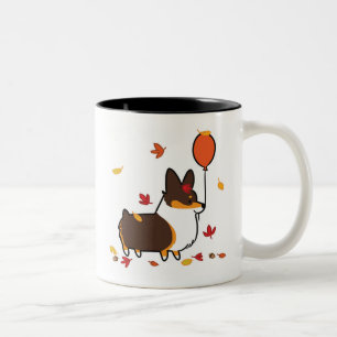 Tri-Colour Corgi Fall Into Autumn Mug