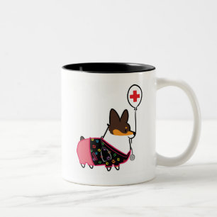 Tri-Colour Corgi Nurse Mug   CorgiThings