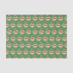 Tri-Colour Corgi Santa Tissue Paper