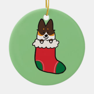 Tri-Colour Corgi Stocking Ornament | CorgiThings