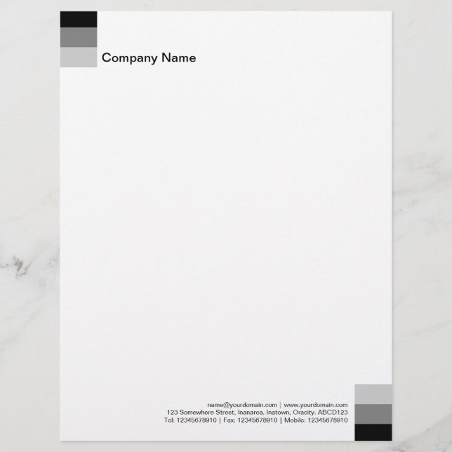 Tri-Colour Decoration 03 Custom Letterhead (Front)