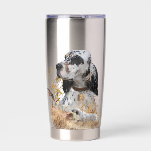 Tri Colour English Setter Art, woodcock Hunting Insulated Tumbler