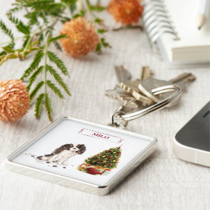 Tri-Colour King Charles Spaniel Funny Christmas Do Key Ring