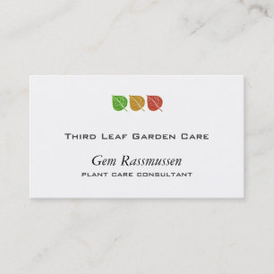 Tri-Colour Leaves Business Card