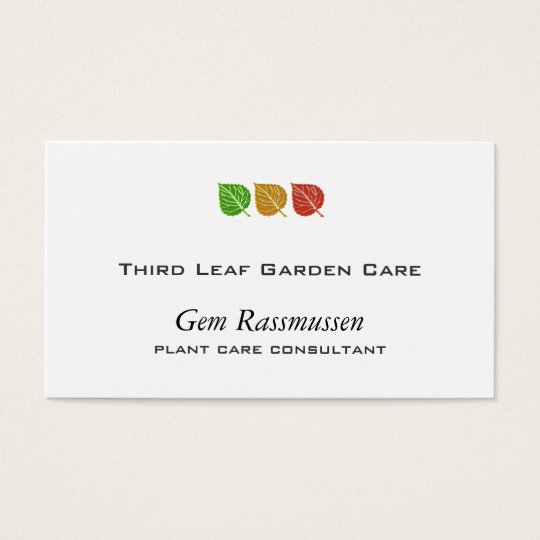 Tri-Colour Leaves Business Card