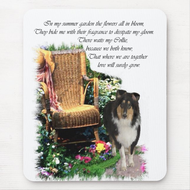 Tri-Colour Rough Collie Art Gifts Mouse Mat (Front)