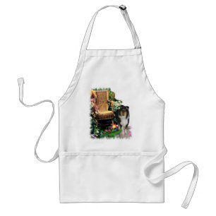 Tri-Colour Rough Collie Art Gifts Standard Apron