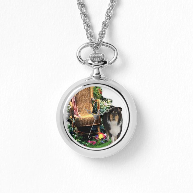 Tri Colour Rough Collie Art Gifts Watch (Front)