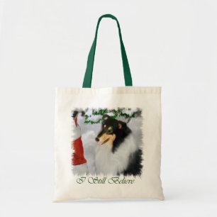 Tri-Colour Rough Collie Christmas Gifts Tote Bag
