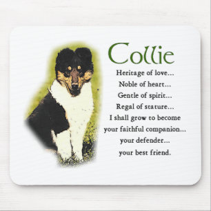 Tri Colour Rough Collie Gifts Mouse Mat