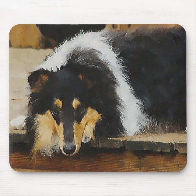 Tri-Colour Rough Collie Gifts Mouse Mat (Front)