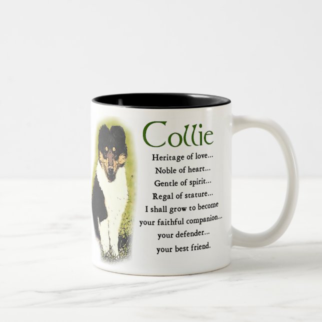 Tri Colour Rough Collie Gifts Two-Tone Coffee Mug (Right)