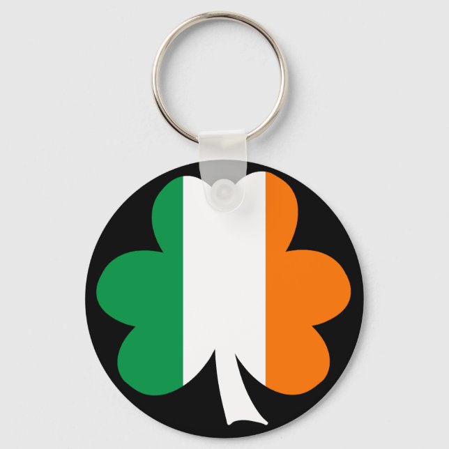 Tri-colour Shamrock Key Ring (Front)