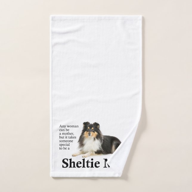 Tri-Colour Sheltie Mum Hand Towel (Hand Towel)