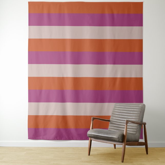Tri-Colour Stripes pattern tapestries (In Situ)