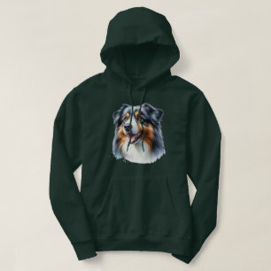 Tri-Coloured Australian Shepherd Dog Hoodie