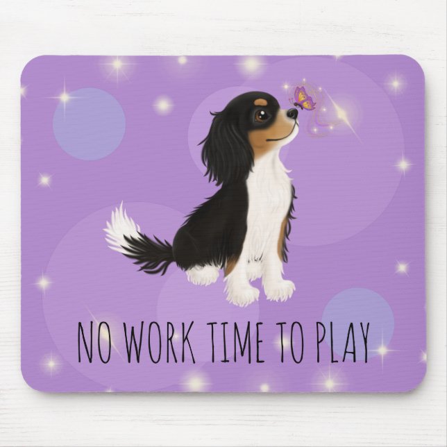 Tri-Coloured Cavalier Custom Design       Mouse Mat (Front)
