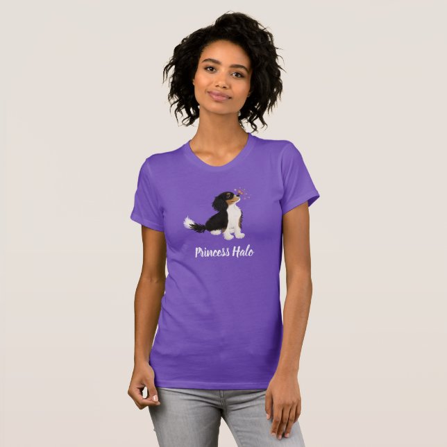Tri-Coloured Cavalier Custom Design     T-Shirt (Front Full)