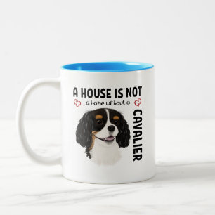Tri-Coloured Cavalier King Charles Spaniel   Two-Tone Coffee Mug