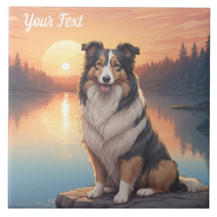 Tri Coloured Collie by Lake Tile