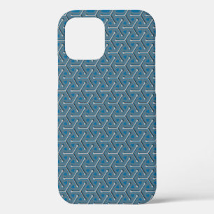 tri cubic steel blue hue iPhone 12 pro case