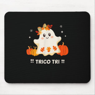 Tri Cute Halloween Spooky Mexican Ghost Spanglish Mouse Mat