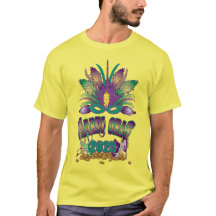 Tri-feather Mardi Gras 2025 T-shirt