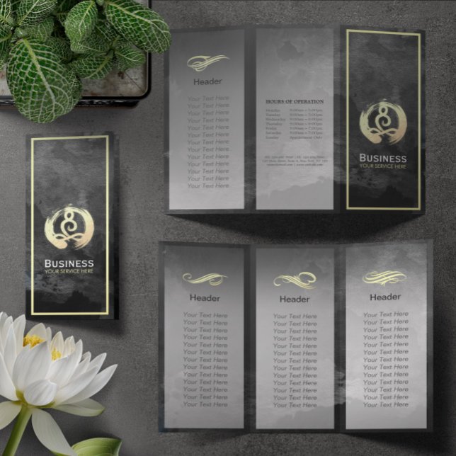 Tri-Fold Yoga Massage Brochures Meditation Posture (Creator Uploaded)