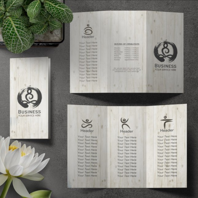 Tri-Fold Yoga Massage Brochures Meditation Posture (Creator Uploaded)