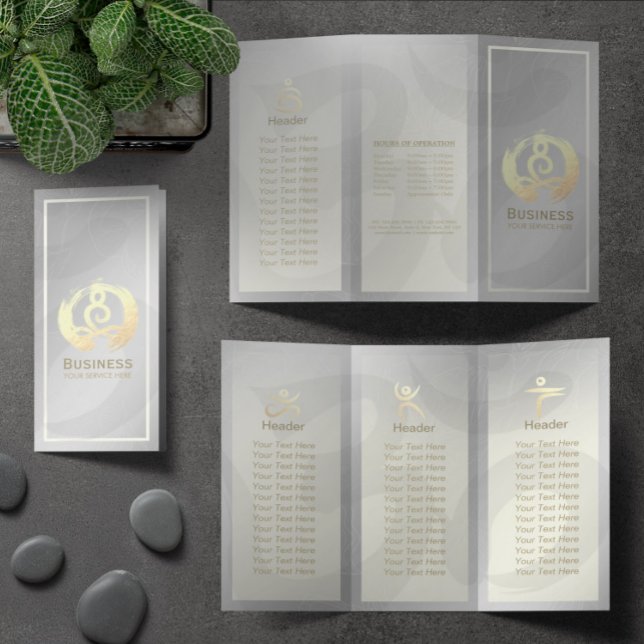 Tri-Fold Yoga Massage Brochures Meditation Posture (Creator Uploaded)