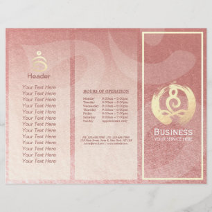 Tri-Fold Yoga Massage Brochures Meditation Posture