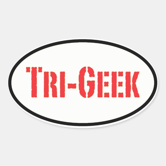 tri-geek oval sticker (Front)