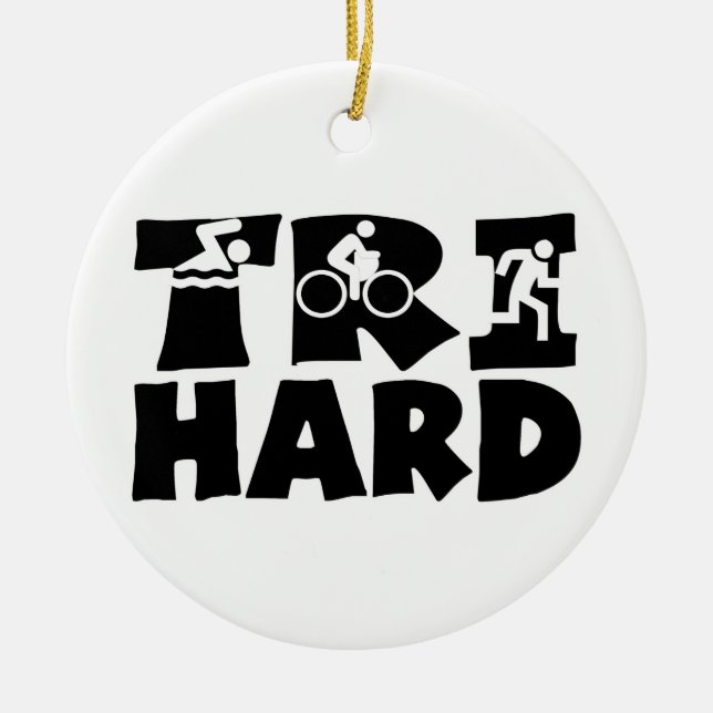 Tri Hard Ceramic Tree Decoration (Front)