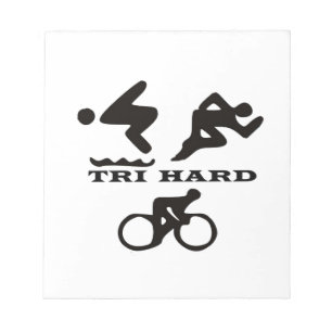 Tri Hard Triathlon Gifts Clothing and Accessories Notepad