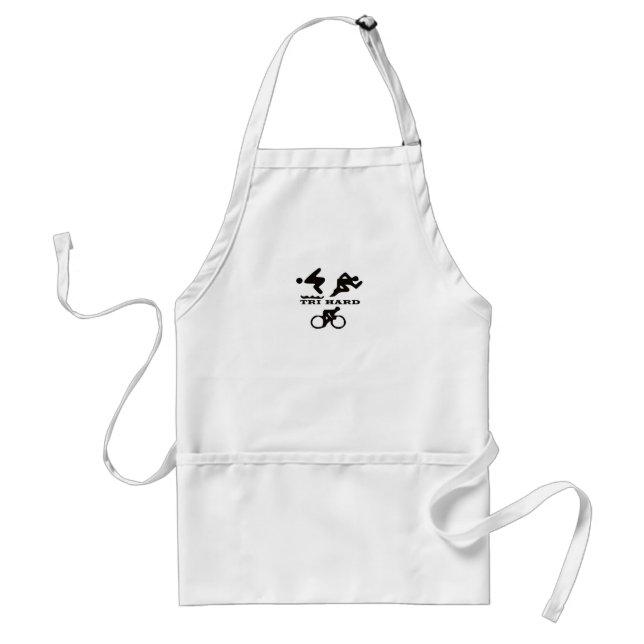 Tri Hard Triathlon Gifts Clothing and Accessories Standard Apron (Front)