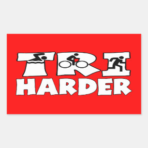 Tri Harder Rectangular Sticker
