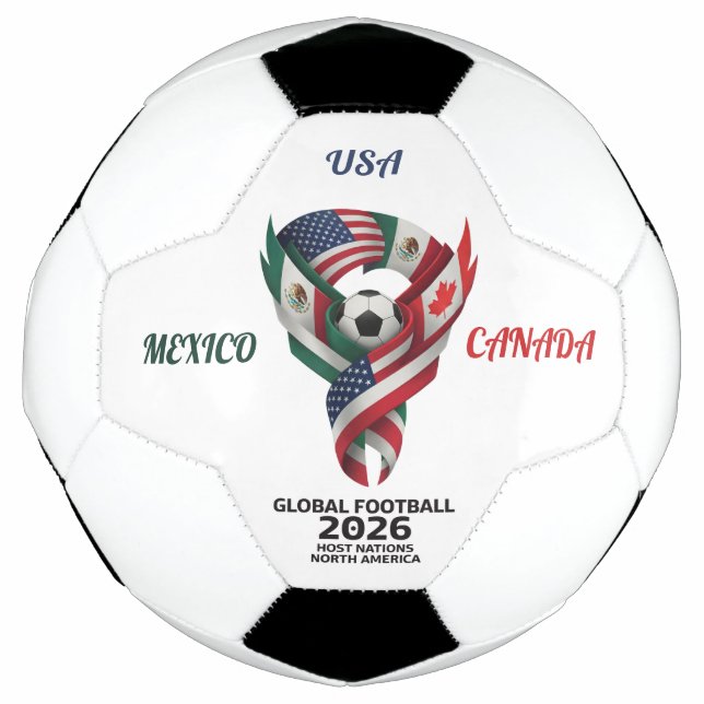 Tri-Nation Soccer Ball | Mexico USA Canada | 2026  (Front)