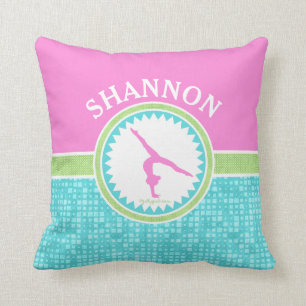 Tri-Pastel Colour Gymnastics With Aqua Tile Cushion