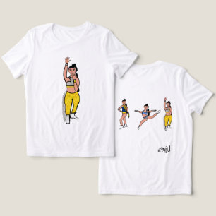 Tri Pose Dancer Blue Gold Silver #2 Tri-Blend Shirt