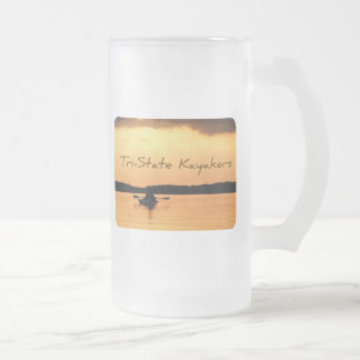 Tri-State Kayakers Frosted Glass Beer Mug