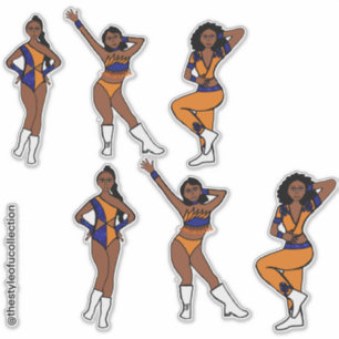 Tri Style Orange & Blue  Dancer #1 Sticker