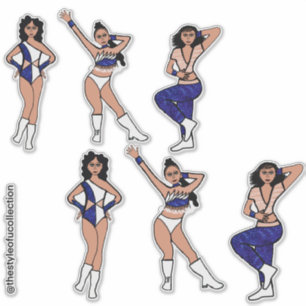 Tri Style White & Blue  Dancer #2 Sticker