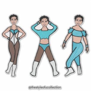 Tri-Styled Dancer Aqua #2 Sticker