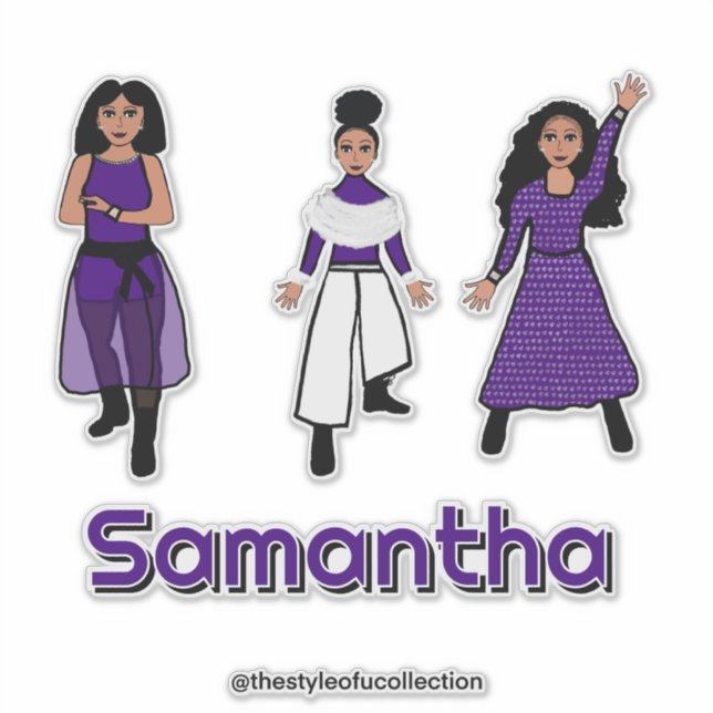 Tri- Styled Purple White Silver Dancer #2 (Front)