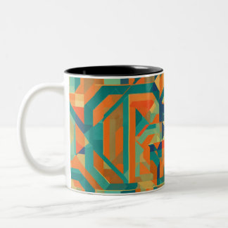 Tri-tone Geometric Harmony Design Mug