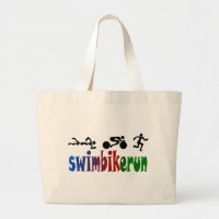 TRI Triathlon Swim Bike Run BLACK Bumper Design