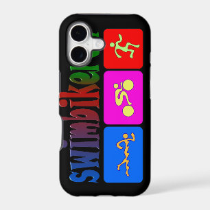 TRI Triathlon Swim Bike Run RAINBOW Design