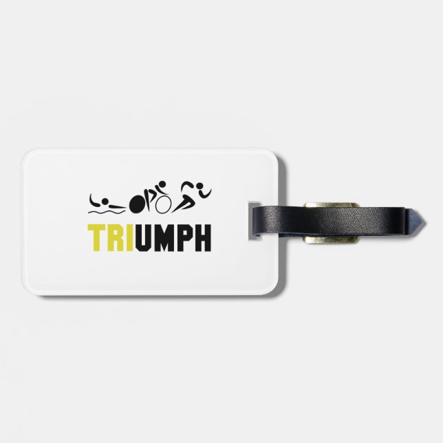 Tri Triumph Luggage Tag (Back Horizontal)
