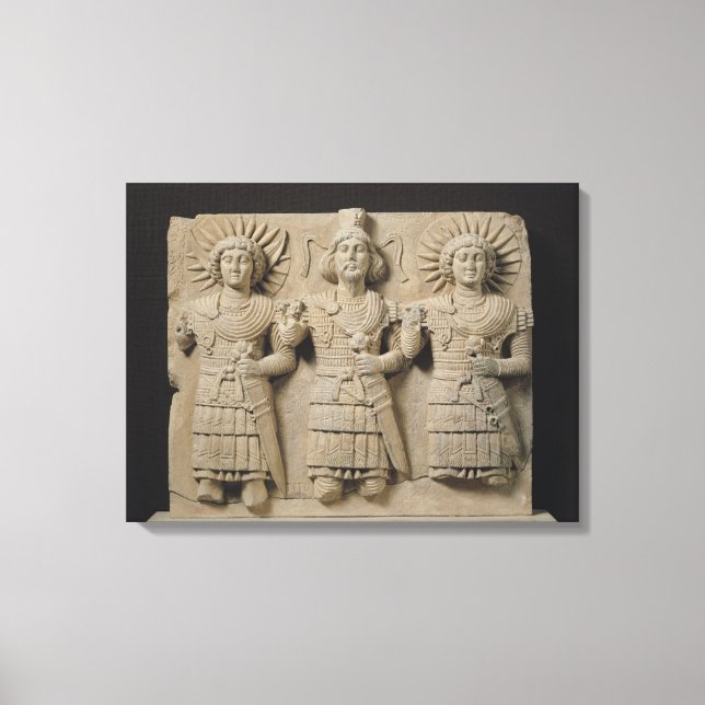 Triad of Palmyrene Gods, from Palmyra Region Canvas Print (Front)