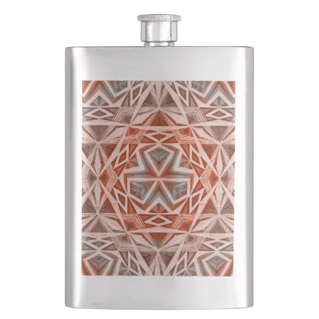 Triad Pattern Hip Flask (Front)